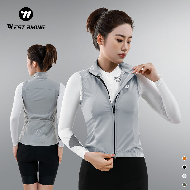 WEST BIKING Women's Cycling Vest Spring Summer Sleeveless Sports Jacket Running Hiking Cycling Coat Bicycle Clothing Sport Gear