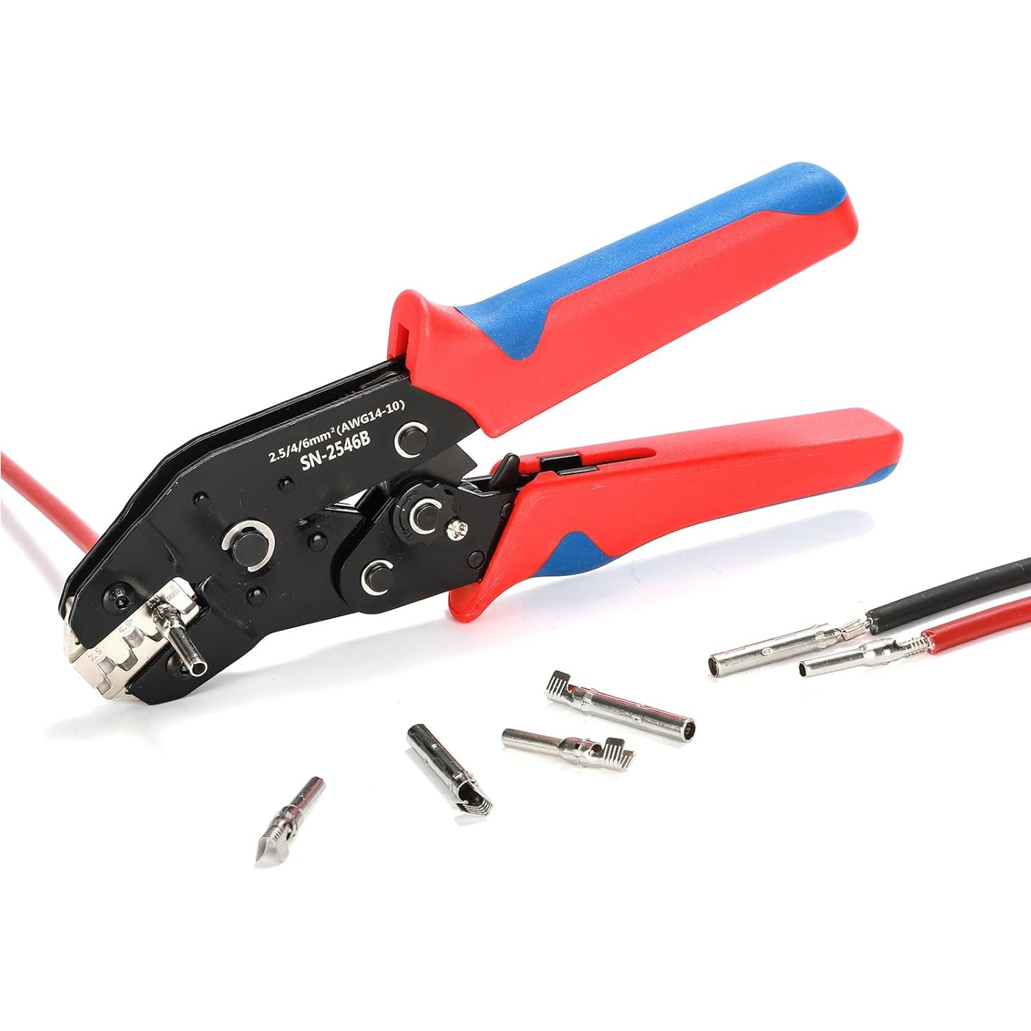 SN-2546B Photovoltaic Crimping Tool Set Wire Crimper Plier Kit Mini Hand Tool Set for 2.5/4/6.0mm² Solar Connectors Clamp