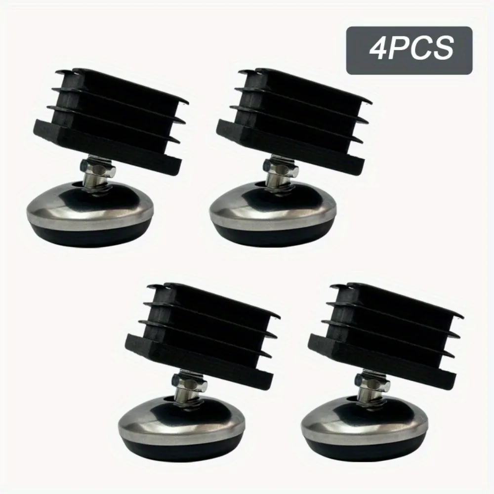 4Pcs Adjustable Furniture Leg Pads Threaded Horizontal Feet Table Chair Stoo Metal Legs For Furniture Table Legs For Furniture