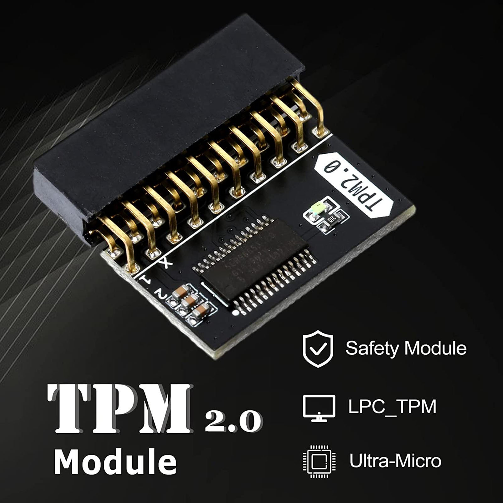 20Pin TPM2.0 Module Safe Stable Standalone Crypto Processor TPM 2.0 Encryption Security Module PCB Material for PC