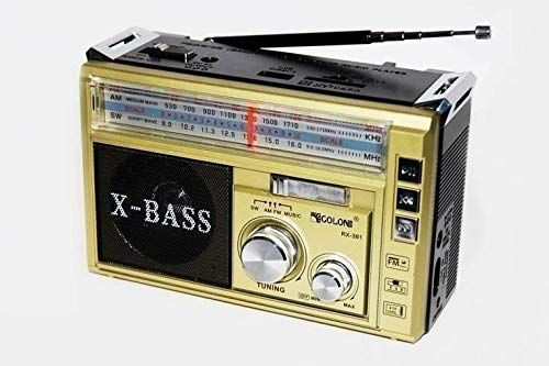 Golon Rx-381Bt Radio With Flashlight And Mp3 And Built-In Rechargeable Battery