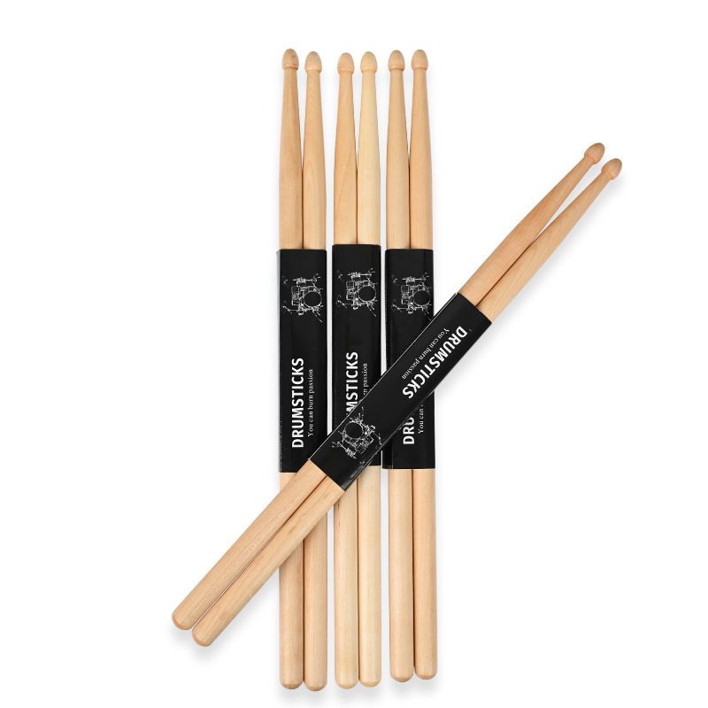 Miwayer 1 Pairs 5A/7A Premium Maple Drumsticks Mallets Ideal for All Ages Durable Practice Drum Sticks for Jazz and Percu