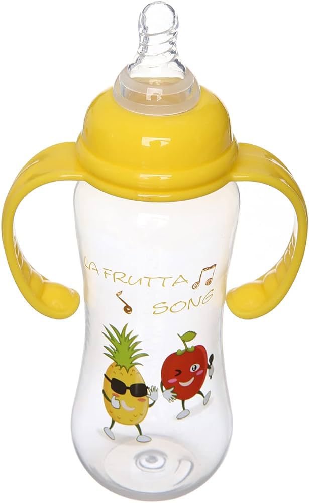 Baby Bottle, Feeding Bottle 250 ML With Nipple and Handle Grip
