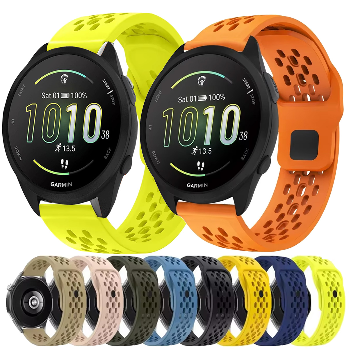 20mm 22mm Silicone Strap For Forerunner 165 55 158 645 245 Sports Replacement Wristband For Forerunner 745 965 265