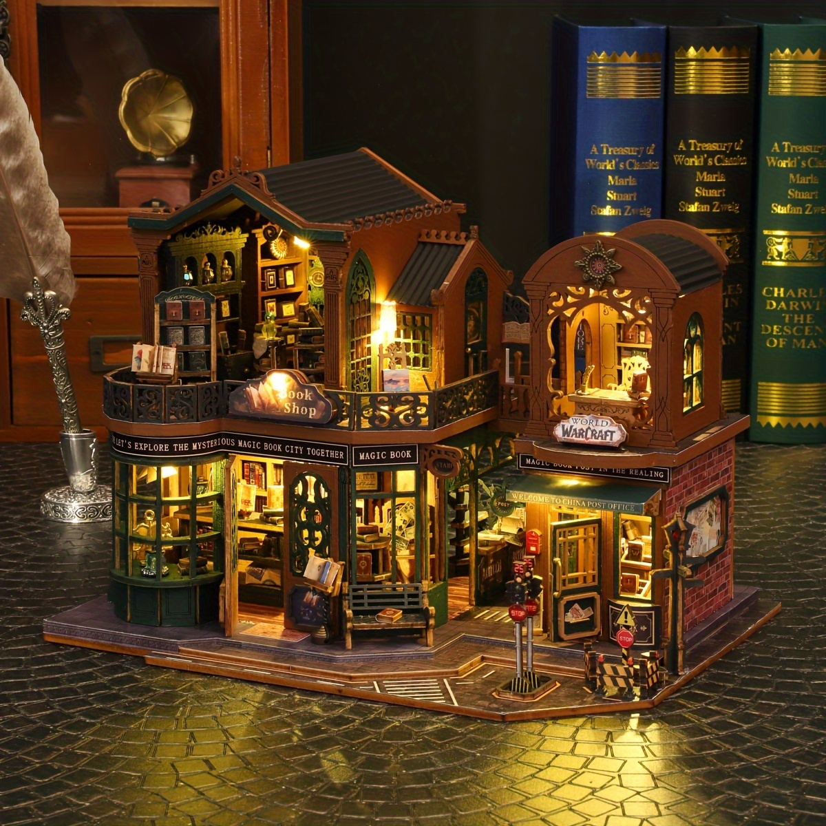 3D puzzle mini DIY handmade mini doll house kit house assembly building castle model toy wooden crafts birthday