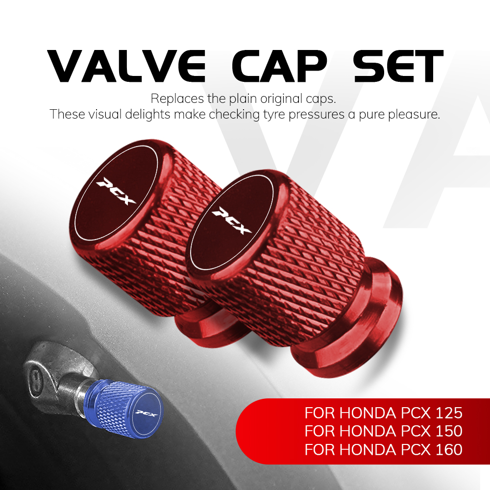 For Honda PCX125 PCX150 PCX160 PCX 125 PCX 150 PCX 160 Motorcycle Accessories Standard Valve Cap Set Tire Caps Set Aluminum