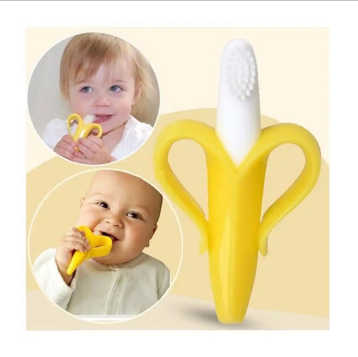 Banana Silicone Training Toothbrush For Kids