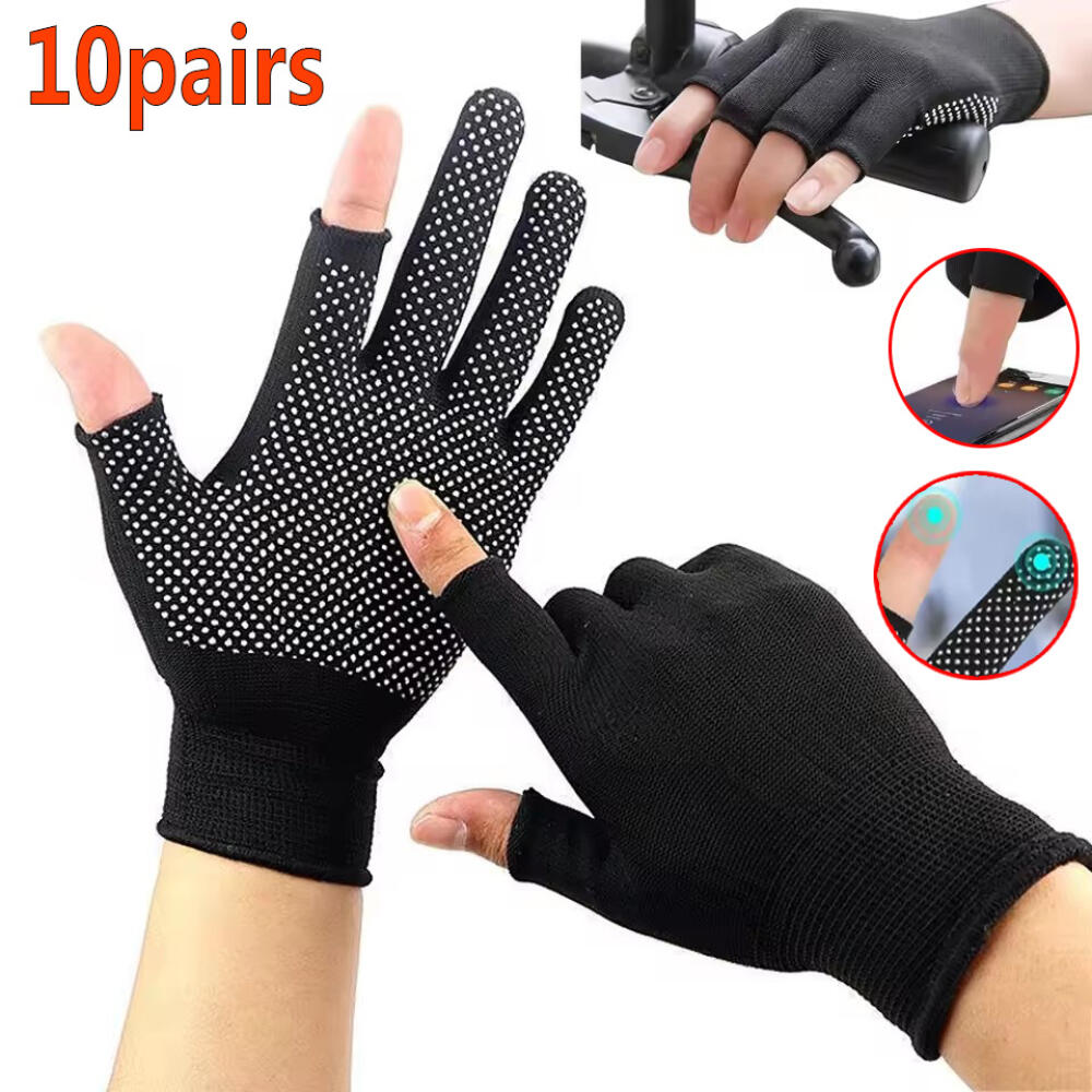 1 Pair Non-slip Touch-Screen Nylon Gloves for Men Women in Summer Outdoor Cycling Work Fitness Breathable Dispensing Gloves