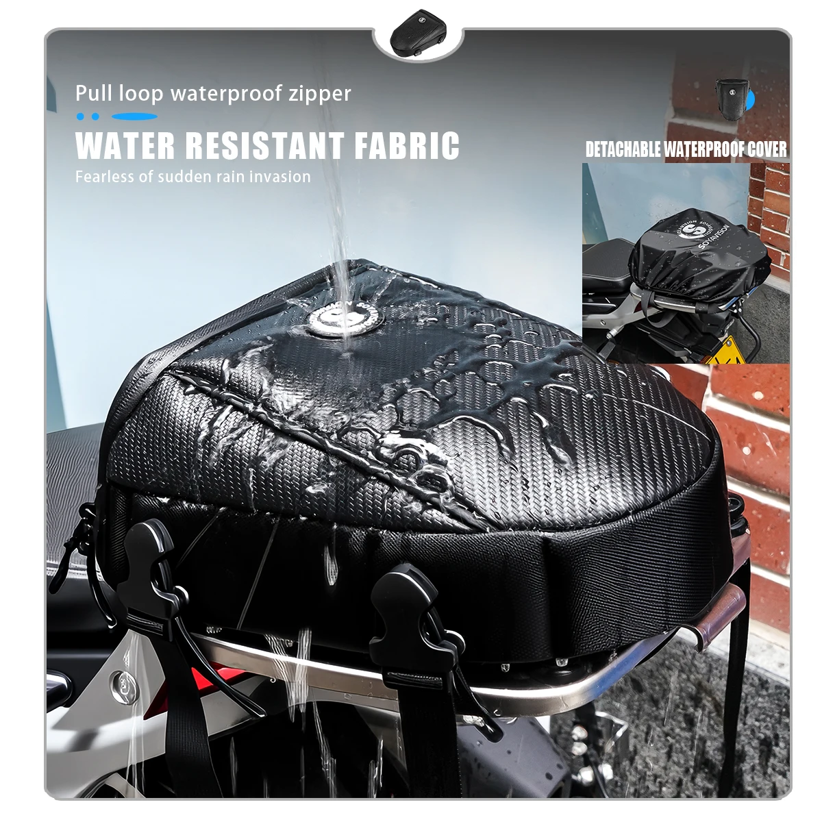 For Triumph Tiger 900 Trident 660 Aprilia Tuareg 660 Motorcycle Rear Seat Bag Waterproof Luggage Bag Backpack For Yamaha Honda