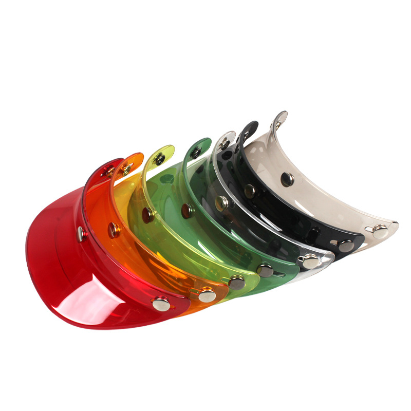 3 Snap-Button Visor Jet Helmet Visor Brim for Motorcycle Scooter Helmet Accessory Universal Fit