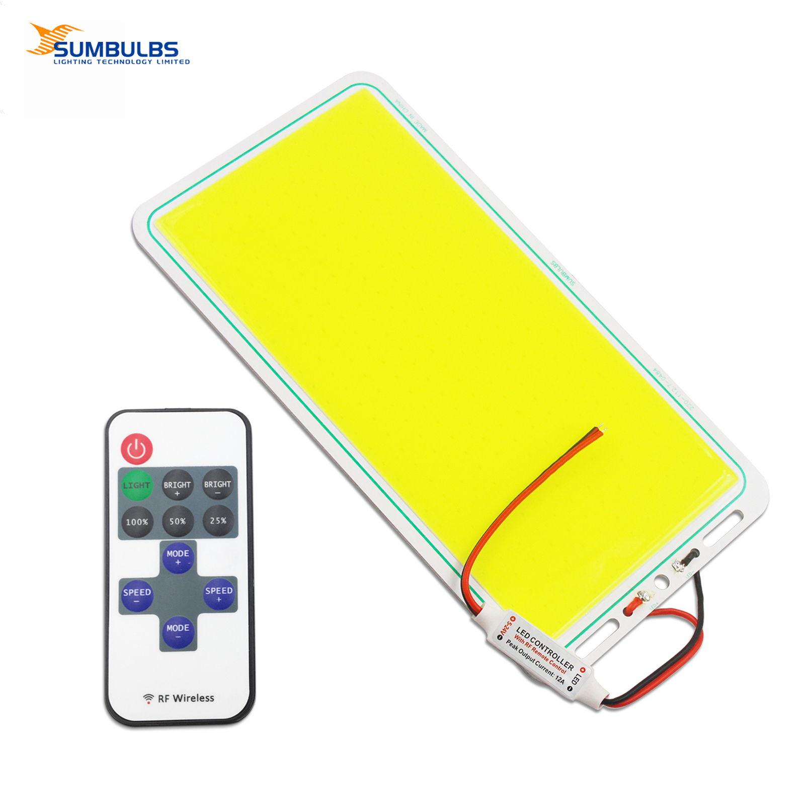100W Ultra Bright Flip LED COB Chip Panel Light 12V DC Cold White Fishing Rod Lamp for Outdoor Camping Portable Lighting Bulb
