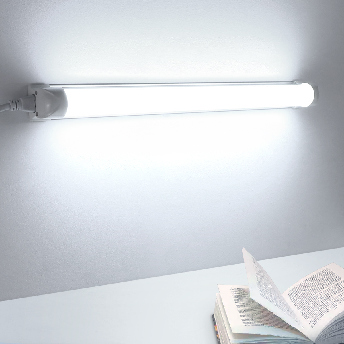 LED Tube T8 Lamp 220V EU Plug Aluminum Fluorescent Light Tube 50CM 25W LED Wall Lamp 50000 Hours Life Warm/Cold/Neutral White