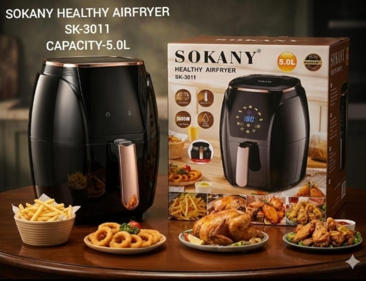 Sokany Digital Air Fryer 5 Ltr With Detachable Basket