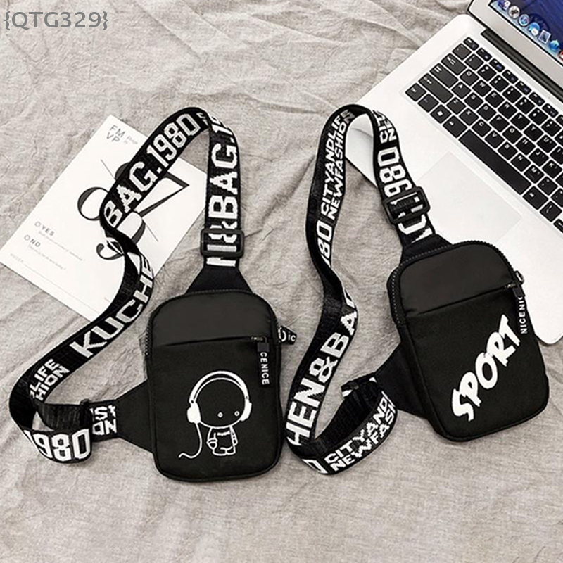 【QT329M3】Men's Shoulder Bag Trend Waterproof Small Messenger Bag Square Crossbody Bags Bag For Men Sacoche Homme