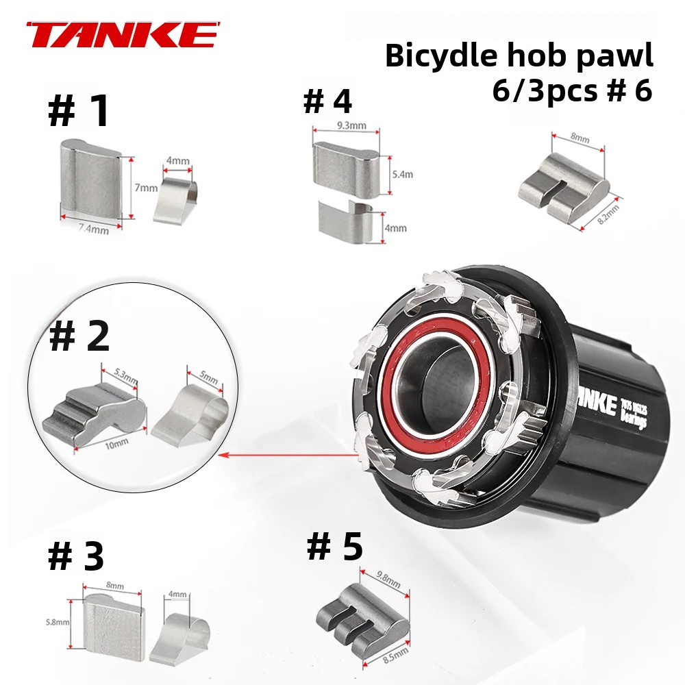 TANKE 3/6 Set bike hub pawls Bicycle Freehub Universal Spring Claw Accessories Stainless Steel Cassette hubs MTB road cycling