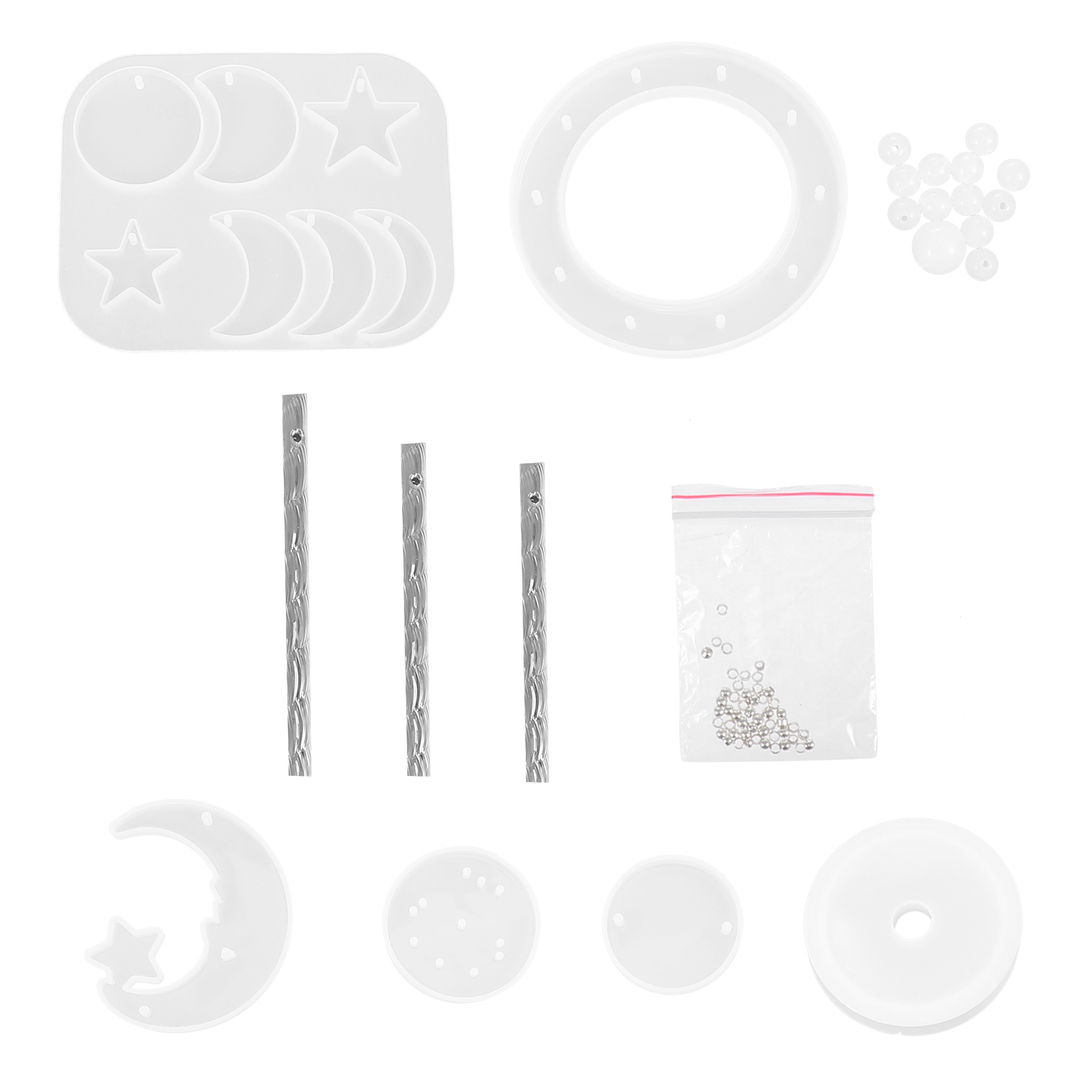 1 set 1 Set Wind Chime Mold Eco-Friendly Silicone Diy Hanging Ornament Making Kit Durable Pendant Mold For Creative Kids Adults