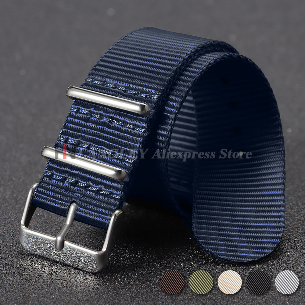 For Watch Band 18MM 20MM 22MM Ribbed Nylon Watch Strap for Swatch for for for for Moonswatch