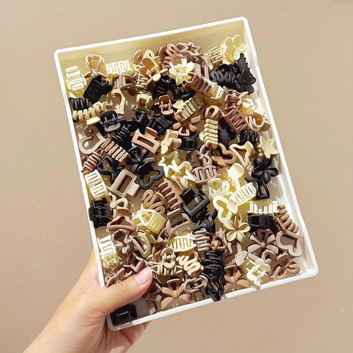 5/10/20/30pcs Beige Mixed Pack Small Clips, Cute Girl Accessories - Perfect for Daily Use, Special Occasions, or Travel