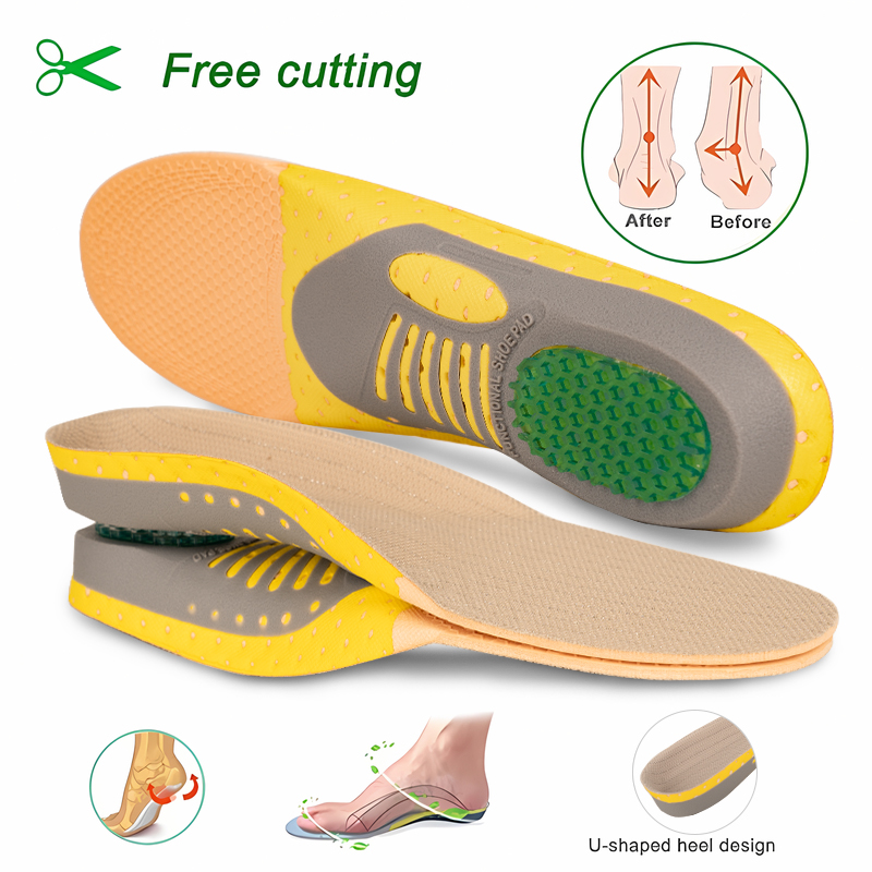 1/2 Pairs Orthotic Gel Insoles for Sneaker Orthopedic Arch Support Pad Breathable Plantar Fasciitis Feet Care Orthotics Insoles