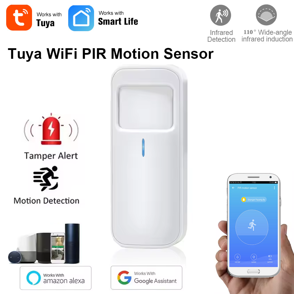Tuya WiFi Human Presence Detector Smart Human Body PIR Sensor Detector Security Smart Life Works with Alexa Wireless Home