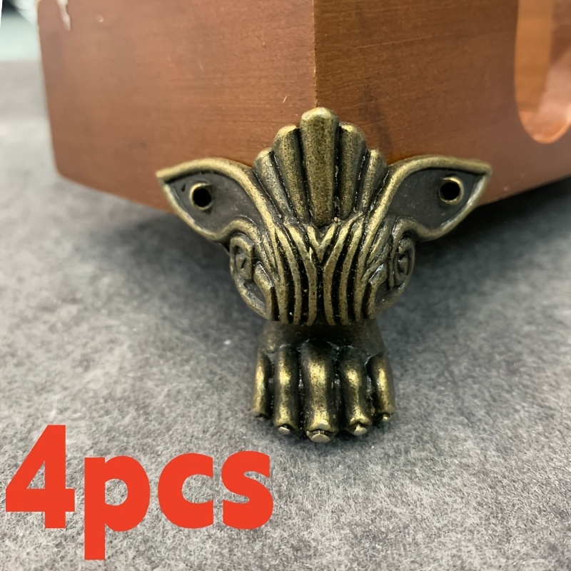 4Pcs Zinc Alloy Furniture Feet Sofa Support Legs Furniture Legs Replacement Protection for Boxes Armchairs Ottomans Nightstands