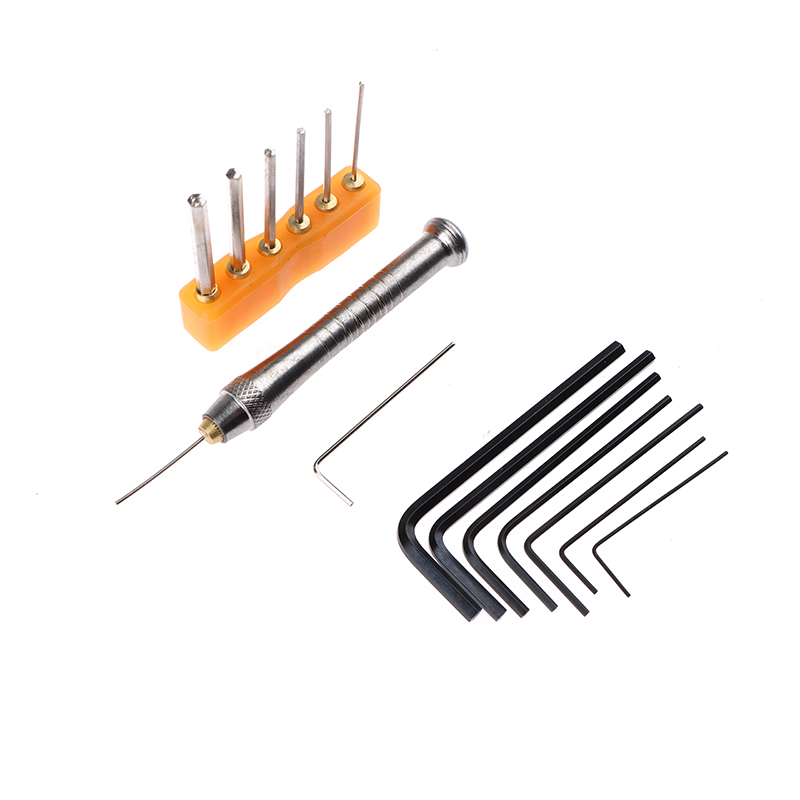 7Pcs/set Alloy Steel Hexagon Wrench Hexagon Key Allen Wrench Hand Repair Tools 0.7mm/0.9mm/1.3mm/1.5mm/2mm/2.5mm/3mm Hex Key Set