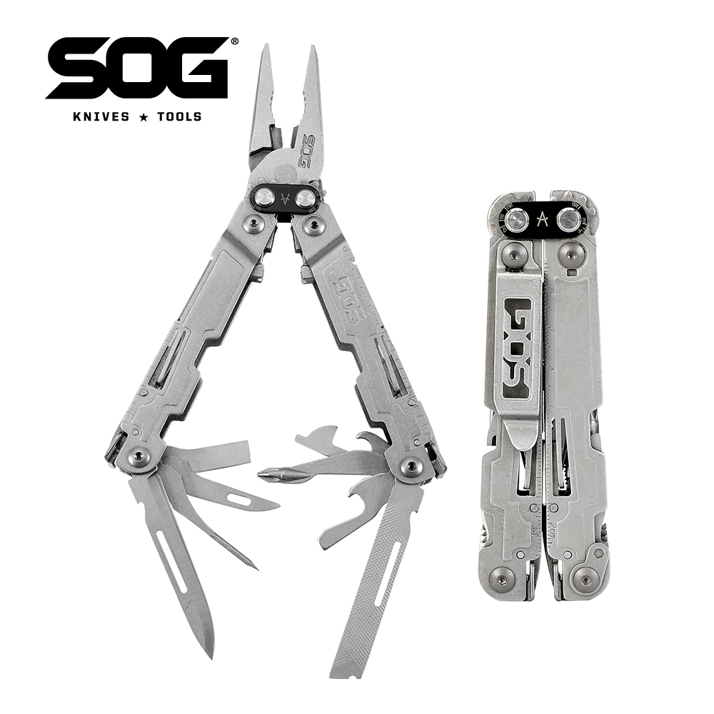 SOG 18 in 1 PowerAccess Compact Multitool Pliers Portable Stainless Steel EDC Hand Tools for Mechanic Repair & Outdoor Emergency