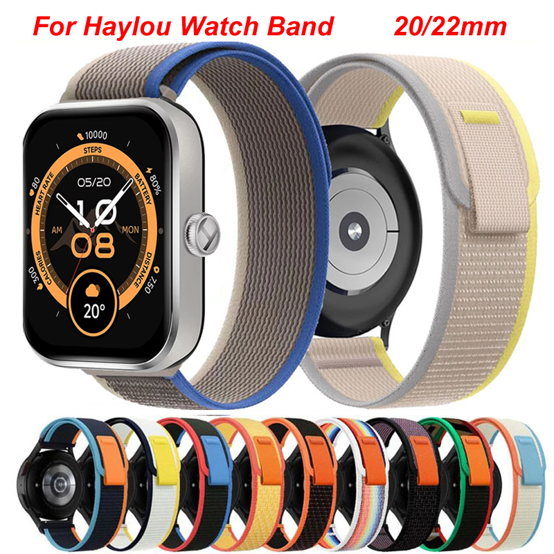 20mm 22mm Trail Loop For Haylou Watch 4/RS5 R8 S8 S6 Sport Strap For Haylou Watch 2 Pro/Solar 5/Solar Ultra/PlusRT3/RS4 RS4 Plus