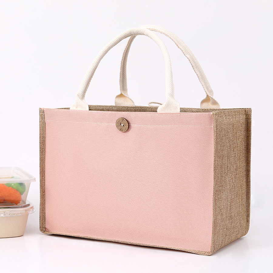 Canvas hemp cloth bag as a souvenir, blank cotton and hemp yellow hemp handbag
