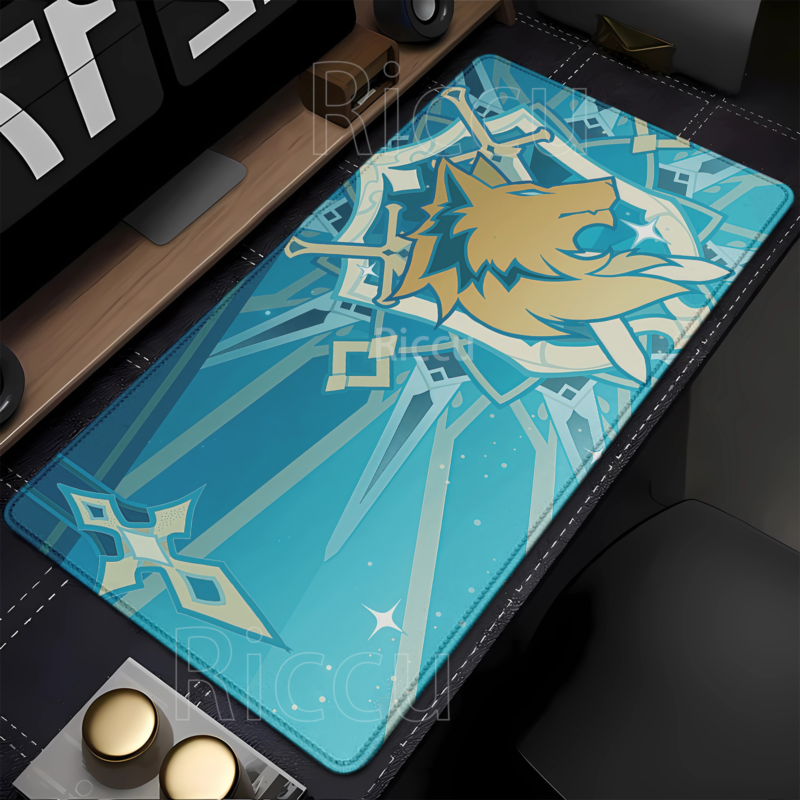 Genshin Impact Columbina Varka Varesa‌ Character Pattern Mouse Pad Gaming Animal Mousepad Large HD Printing PC Desk Mat