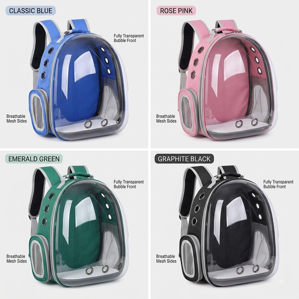 Premium Astronaut Bubble Pet Carrier Backpack for Cats & Small Dogs - Portable Travel Bag