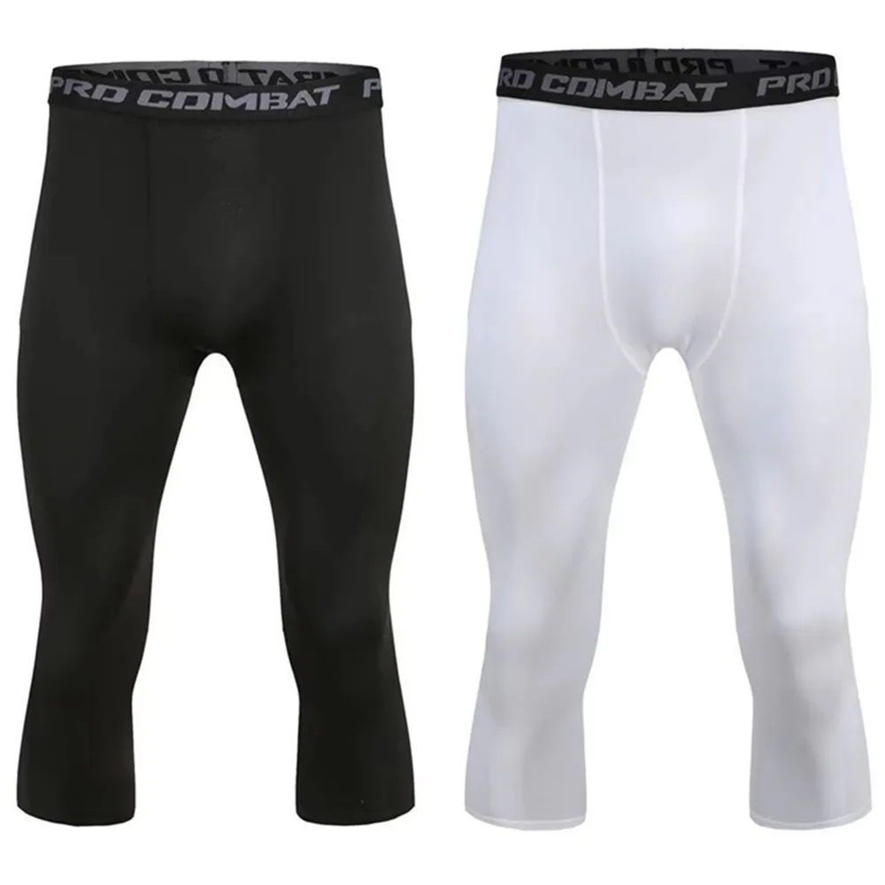 New 2026 Men Bodybuilding Shorts Fitness Compression Leggings Workout Inseam Outfit Male Muscle Alive Elastic Skinny Tights