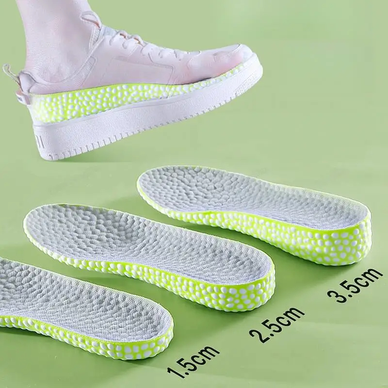 1Pair Height Increase Insole for Feet Comfort Plantar Fasciitis Shoes Insoles Men Women Sports Air Shock Absorbing Shoe Pads