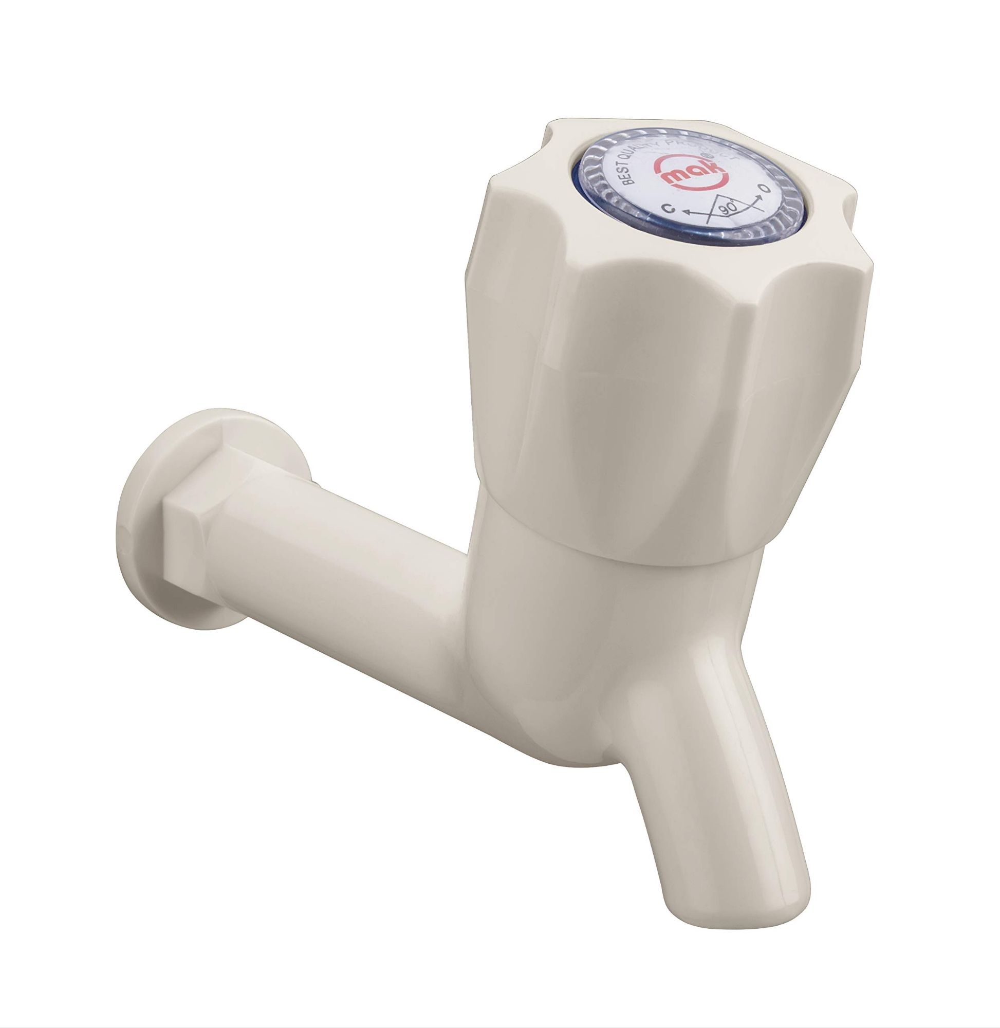 PVC Plastic Bib Cock Water Tap - Leak‑Free ½″ Bathroom & Kitchen Faucet - Multicolor