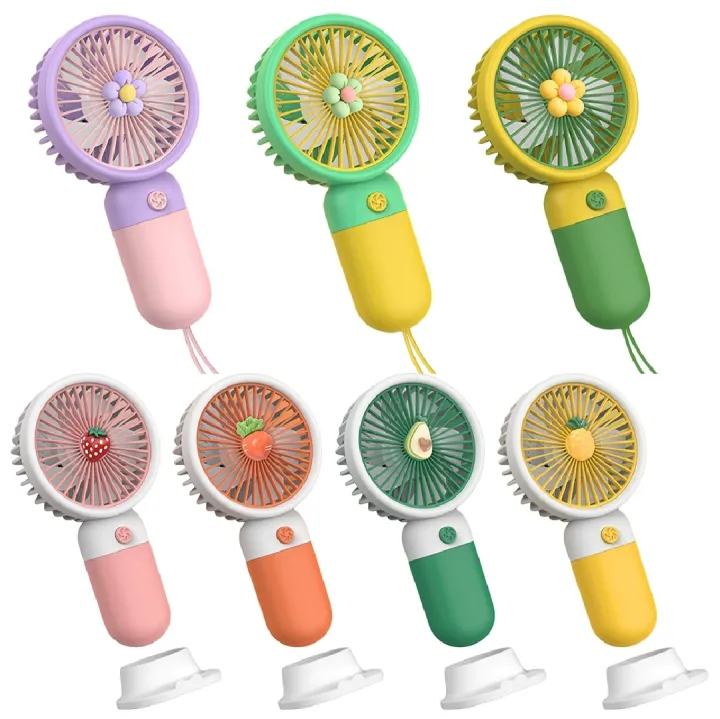 Cute Korean Design Mini Portable Fan with Lithium Rechargeable Battery | High Speed | USB fan | USB Rechargeable