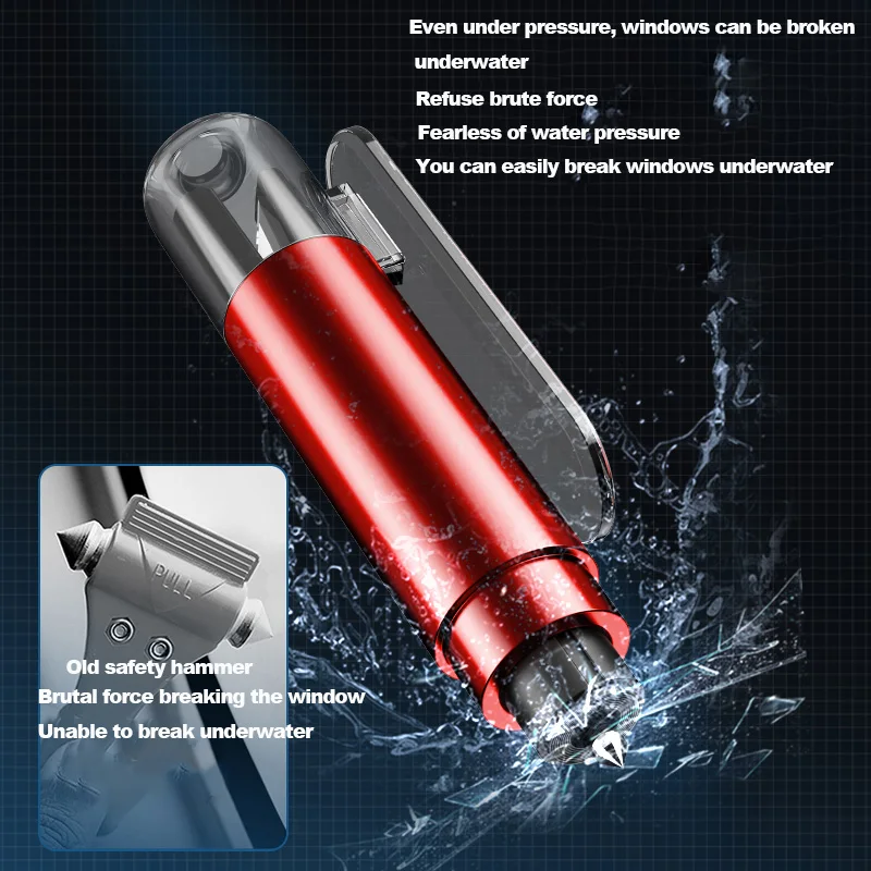 1Pc Car Safety Hammer Mini Auto with a Multi-functional Escape Hammer to Break the Glass Rescue Hammer Auto Window One Second