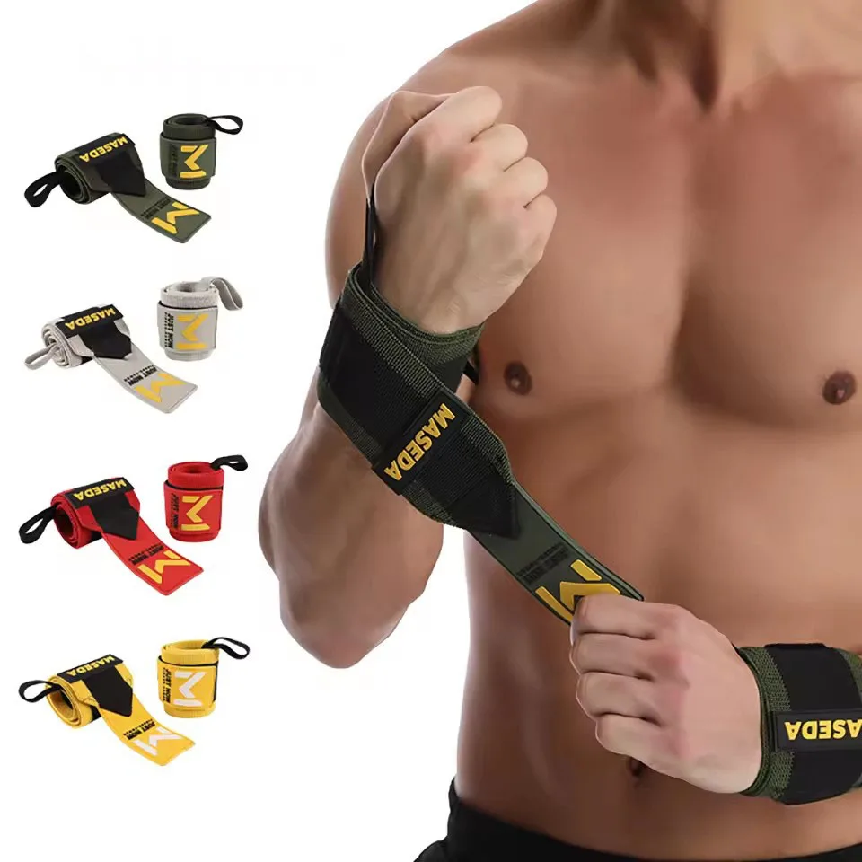 1Pair Wrap Around Wrist Wraps Fitness Wrists Tendon Sheaths Sleeves Joint Strain Pain Exercise Bench Press Weightlifting Unisex