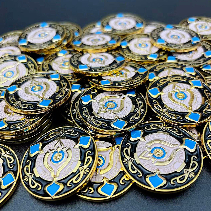 Honkai Star Rail Aventurine 1:1 Alloy Chip Coins Cosplay Anime Hero Game Props Metal Halloween Accessories Fans Collection