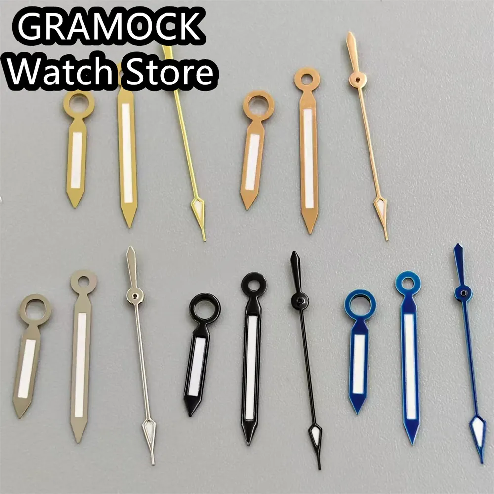 GRAMOCK Watch Hands Silver Black Blue Gold Rose Gold Hands Green Luminous Fit NH35 NH36 NH38 NH70 NH72 Movement - image 1