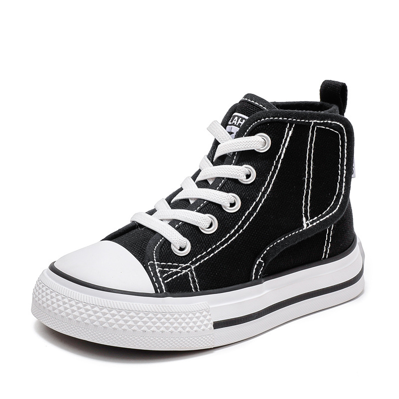 Autumn New Kids' Shoes Student Boys' Girls' Velcro Children's Canvas Shoes Elastic kids Running Hiking Shoes High tide low tide
