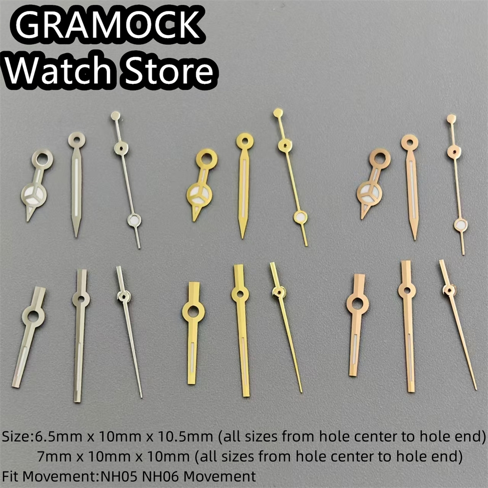 GRAMOCK Women Watch Hands Silver Gold Rose Gold Hands Green Luminous Fit NH05 NH06 movement