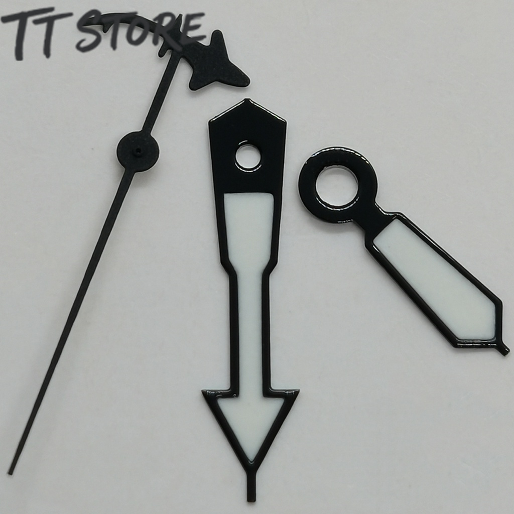 NH35 Hands Silver Black Shark Second Hand Green Luminous Watches Needles For NH34 NH35 NH36 NH38 4R35 NH70 Movement