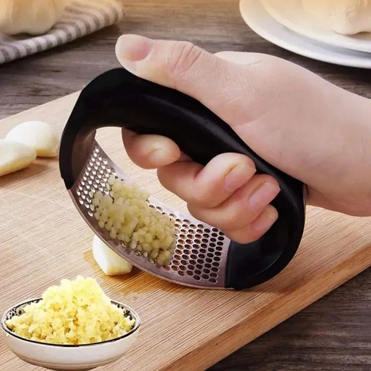 Metal Chopper Mincer Squeezer Crusher Tools | Garlic Press With Easy Grip Handle