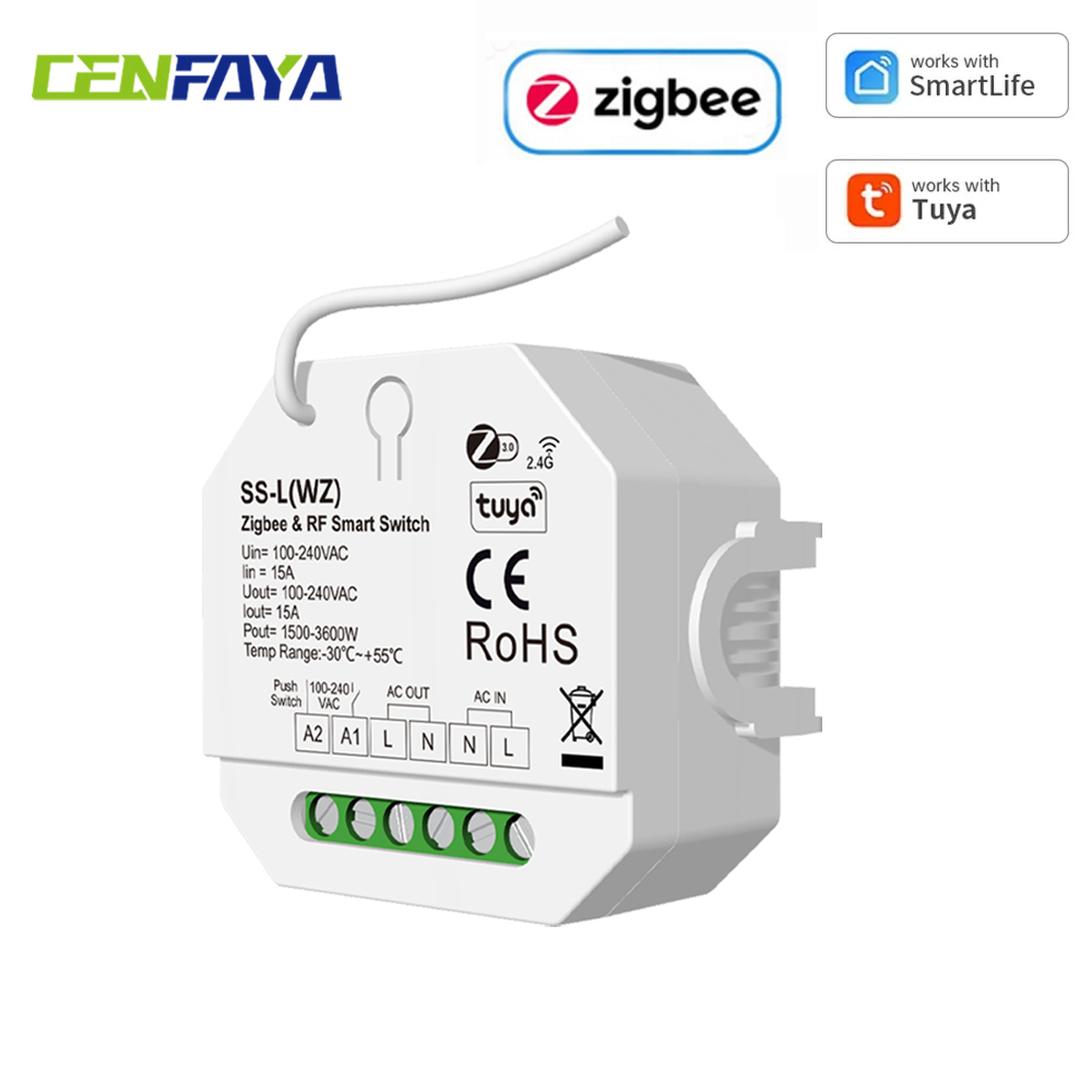 CENFAYA ZigBee Smart Light Switch Zigbee Hub Required Tuya APP Voice Control with Alexa Home RF 2.4G Remote Controller lightify