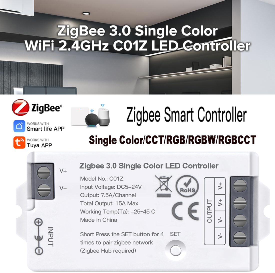 High Quality Zigbee Controller mart Home LED Wireless Communication Module Intelligent LED Dimmer Strip Lights Tuya Wifi Switch