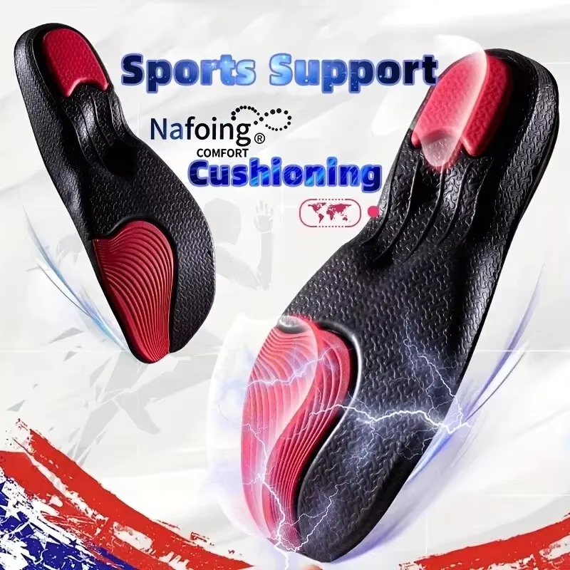 1 Pair Upgrade Sports Shock Absorption Insole EVA Breathable Arch Support Orthopedic Shoes Pad for Men Women Feet Care