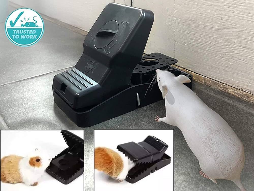 Reusable plastic portable mouse trap snap quick kill rodent rat killer catcher