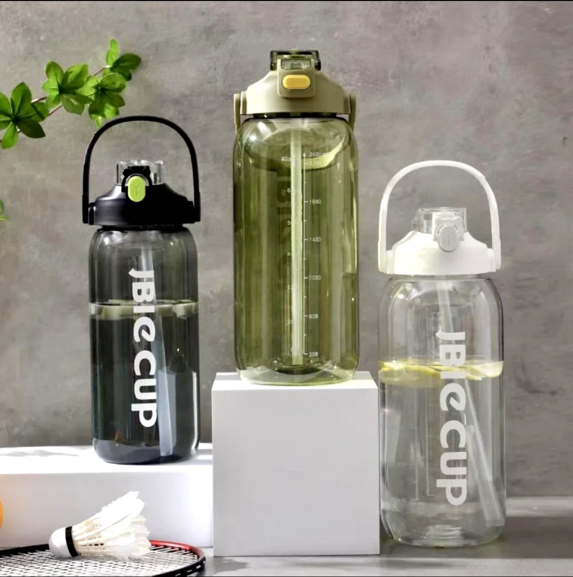 Double Pipe Water Bottle 2 in 1 - 1800 ml