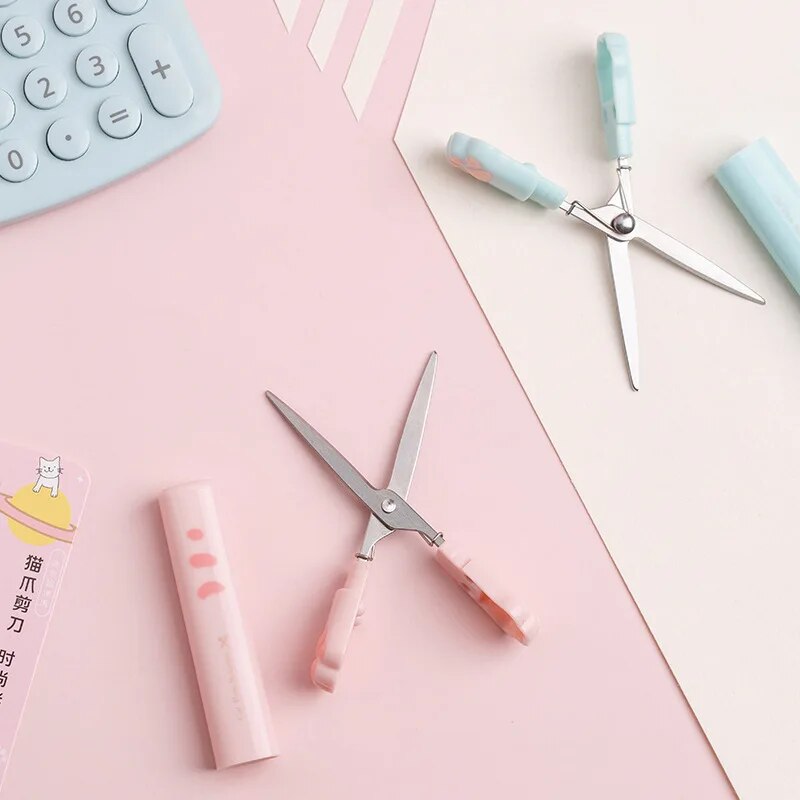 Small Scissors Cat's Claw Scissors Portable Mini Pen Scissors Hand Account Office Multi-function Scissors