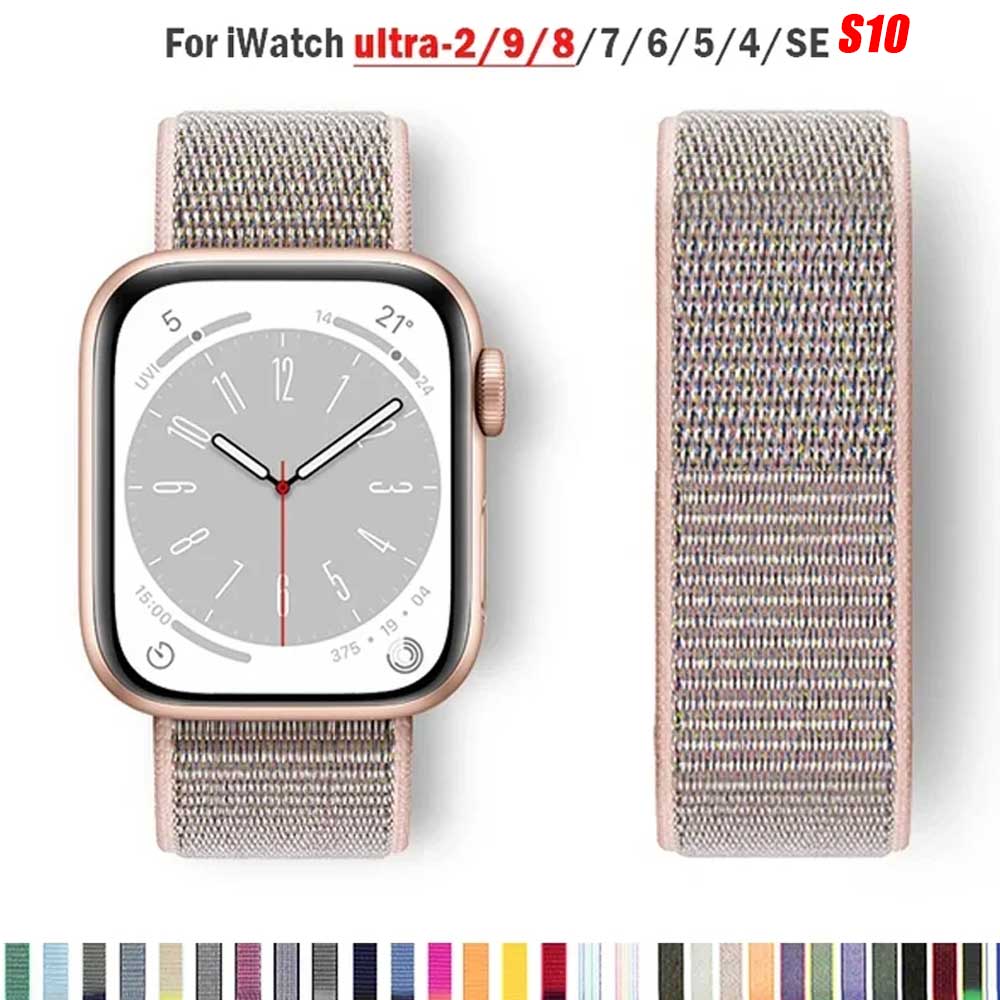 Nylon Loop Strap for Watch Ultra Series 8/7 49mm 41mm 45mm Elastic Sport Replacement Bracelets for Iwatch 6 5 4 3 Se Band